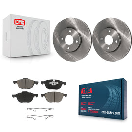 [Front] 2005-2007 Ford Focus Premium OE Brake Rotors & Ceramic Pads Kit For Max Braking