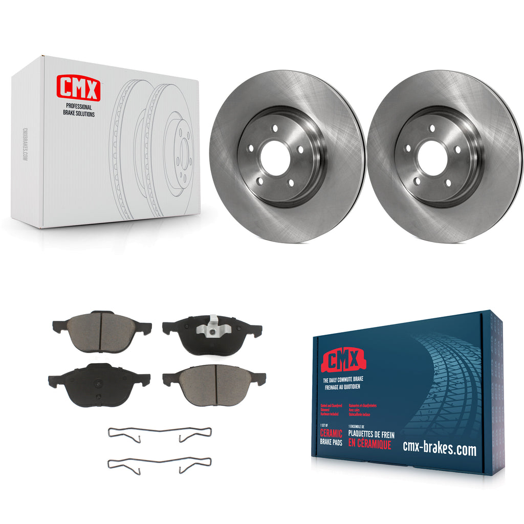 Front Brake Rotors Ceramic Pad Kit For 14 Ford Transit Connect 104.8" wheel base