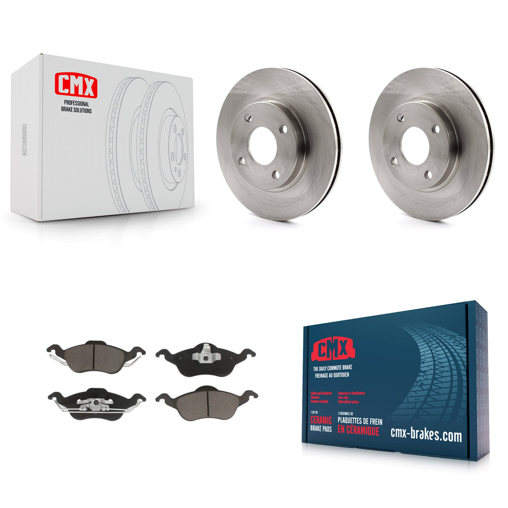 Front Disc Brake Rotors And Ceramic Pads Kit For Ford Focus