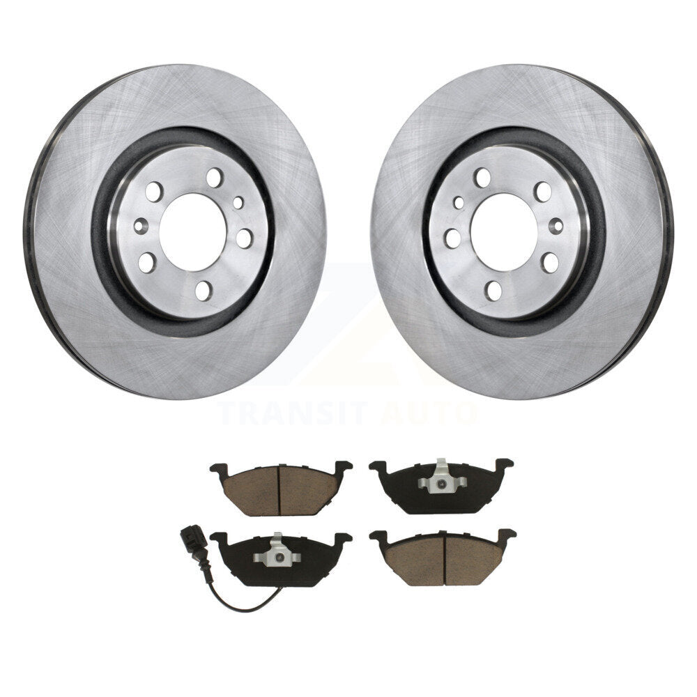 Front Disc Brake Rotor And Ceramic Pad Kit For Volkswagen Jetta Beetle Golf City