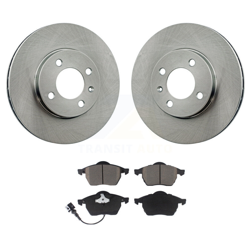 Front Brake Rotor Ceramic Pad Kit For Volkswagen Jetta With 256mm Diameter