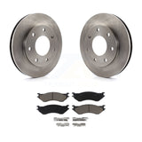 Front Disc Brake Rotors And Ceramic Pad Kit For Ford F-150 F-250 HD Heritage 4WD