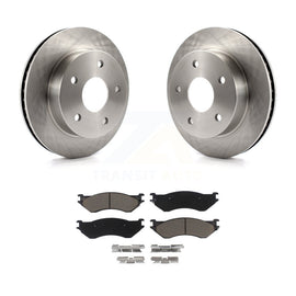 [Front] 2000-2001 Dodge Ram 1500 4WD Premium OE Brake Rotors & Ceramic Pads Kit For Max Braking