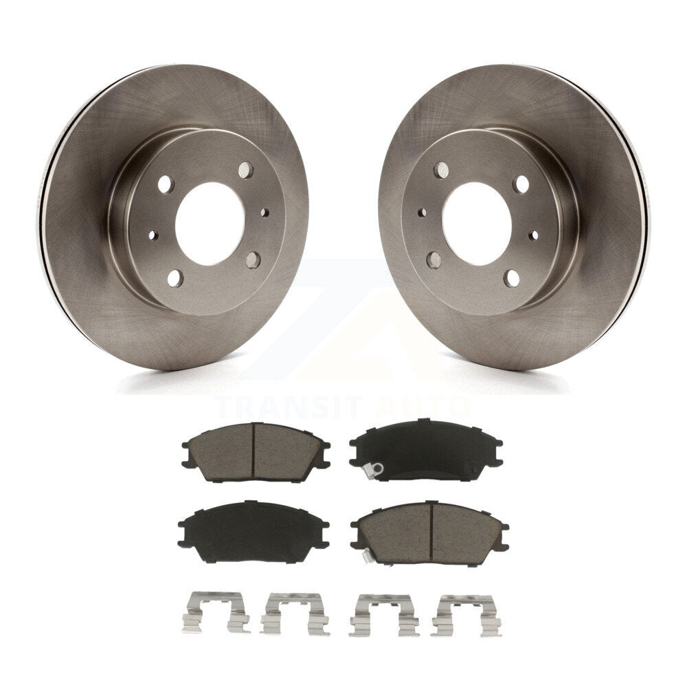 Front Disc Brake Rotors And Ceramic Pads Kit For 2000-2005 Hyundai Accent