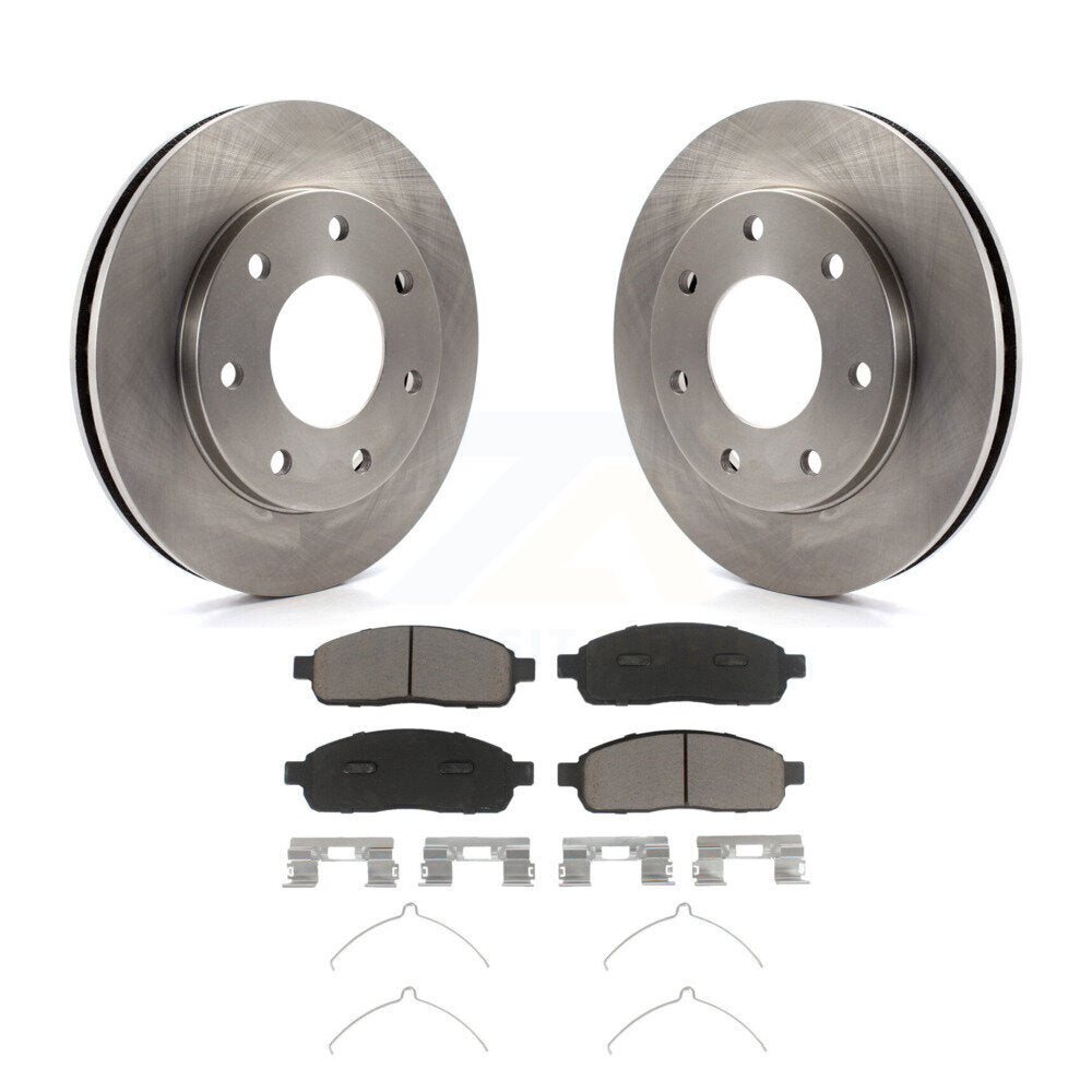 Front Disc Brake Rotors And Ceramic Pads Kit For 2004 Ford F-150 4WD