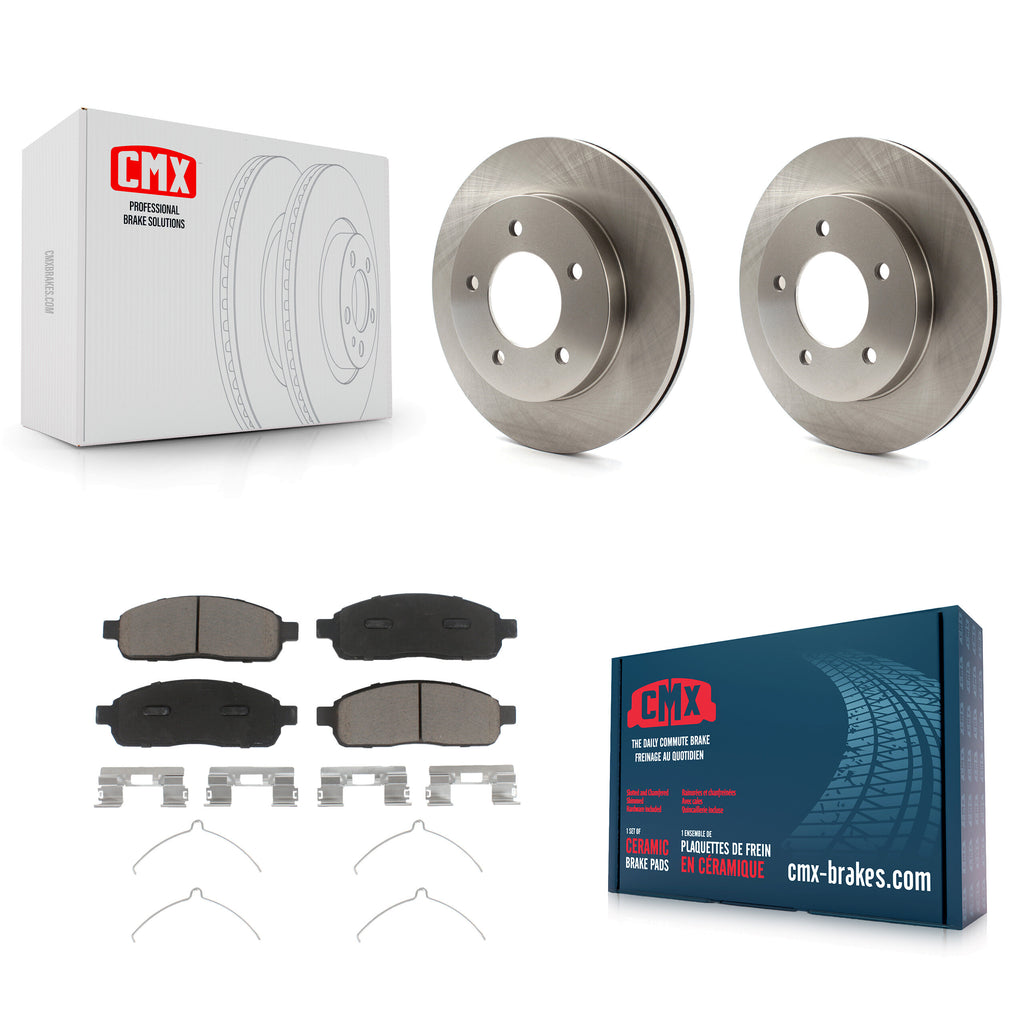 [Front] 2004 Ford F-150 4WD With 5 Lug Wheels Premium OE Brake Rotors & Ceramic Pads Kit For Max Braking