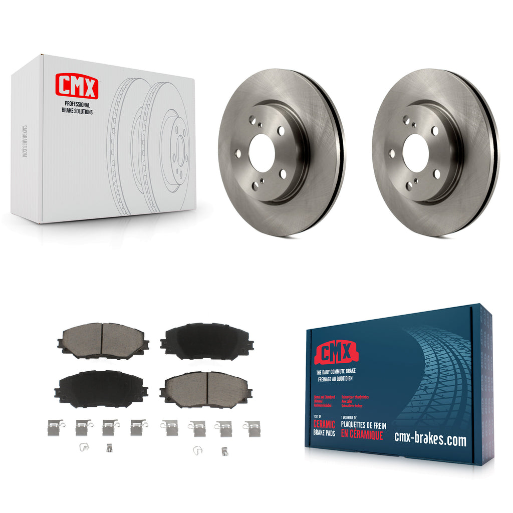 Front Brake Rotors Ceramic Pad Kit For Toyota RAV4 Scion xB Prius V Lexus HS250h