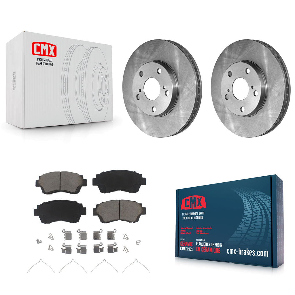 Front Brake Rotor And Ceramic Pad Kit For Toyota Camry Sienna Avalon Lexus ES300