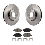 Front Disc Brake Rotors And Ceramic Pads Kit For Hyundai Sonata Kia Optima