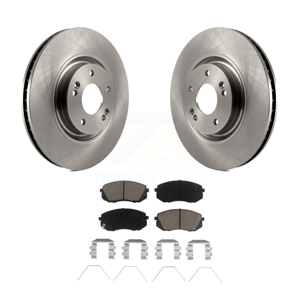 Front Disc Brake Rotors And Ceramic Pads Kit For Hyundai Sonata Kia Optima