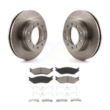 Front Brake Rotors Ceramic Pad Kit For Ford F-450 Super Duty F-550 International