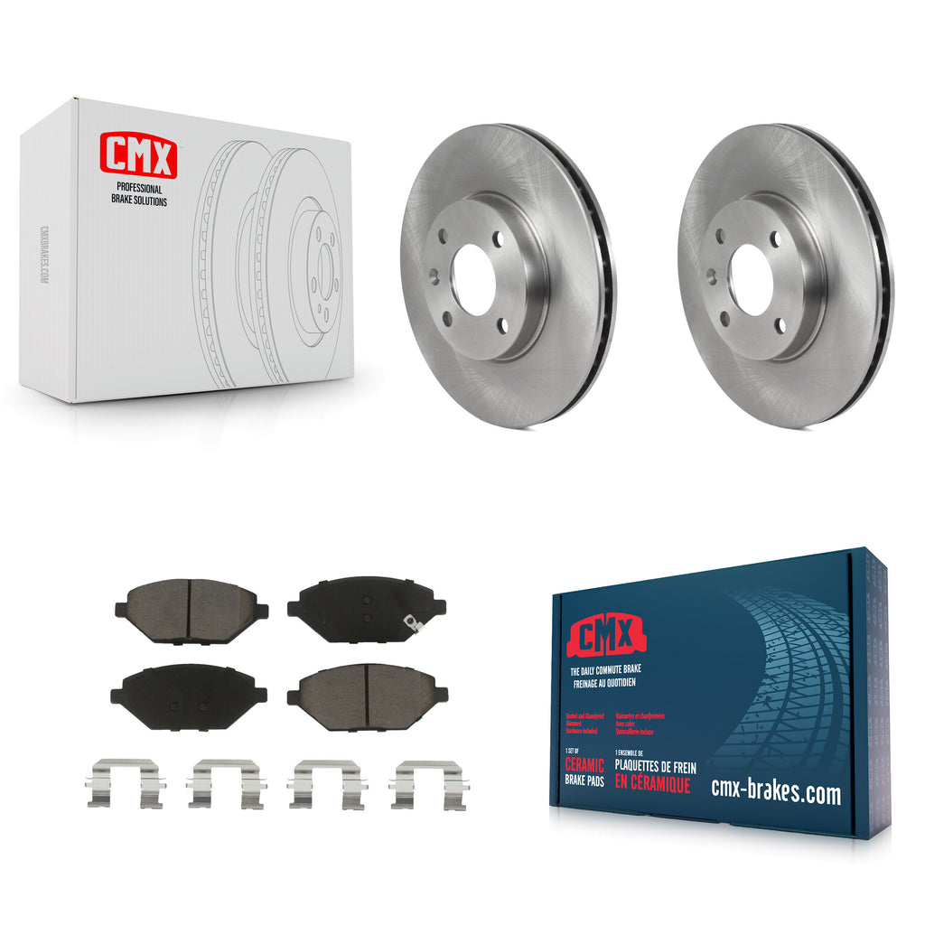 [Front] 2016-2021 Chevrolet Spark Premium OE Brake Rotors & Ceramic Pads Kit For Max Braking