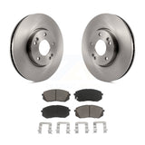 Front Disc Brake Rotor & Ceramic Pad Kit For Hyundai Tucson Kia Sportage Soul EV