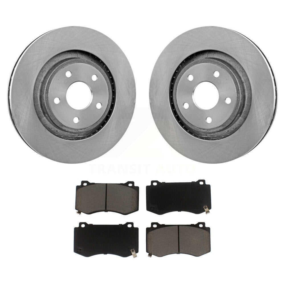 Front Disc Brake Rotors & Ceramic Pad Kit For 2006-2010 Jeep Grand Cherokee SRT8