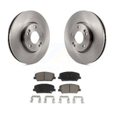 Front Disc Brake Rotors And Ceramic Pads Kit For Kia Forte Forte5 Koup