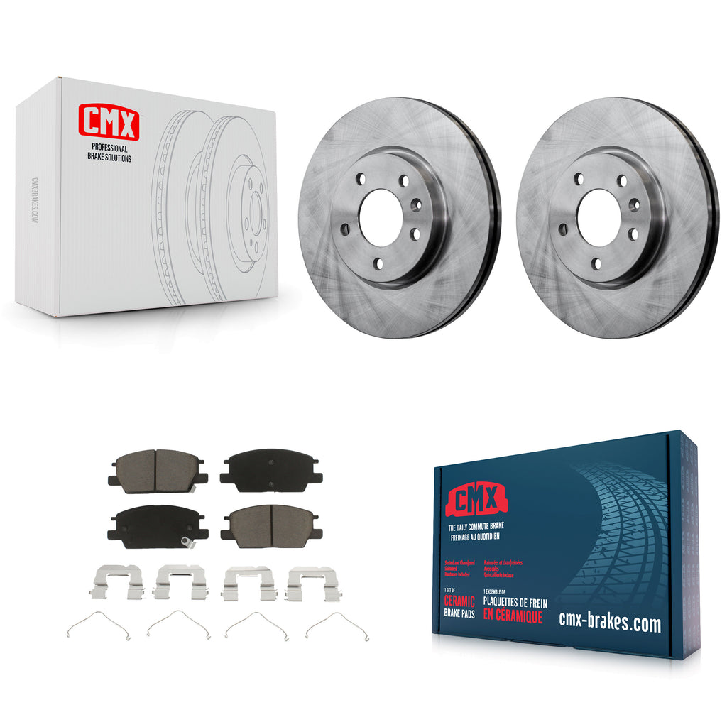 Front Brake Rotor Ceramic Pad Kit For Chevrolet Equinox Malibu GMC Terrain Buick
