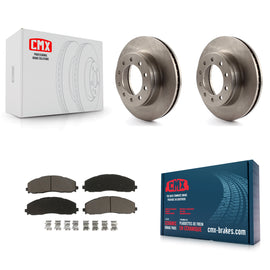 Front Disc Brake Rotors And Ceramic Pads Kit For Ford F-350 Super Duty F-250