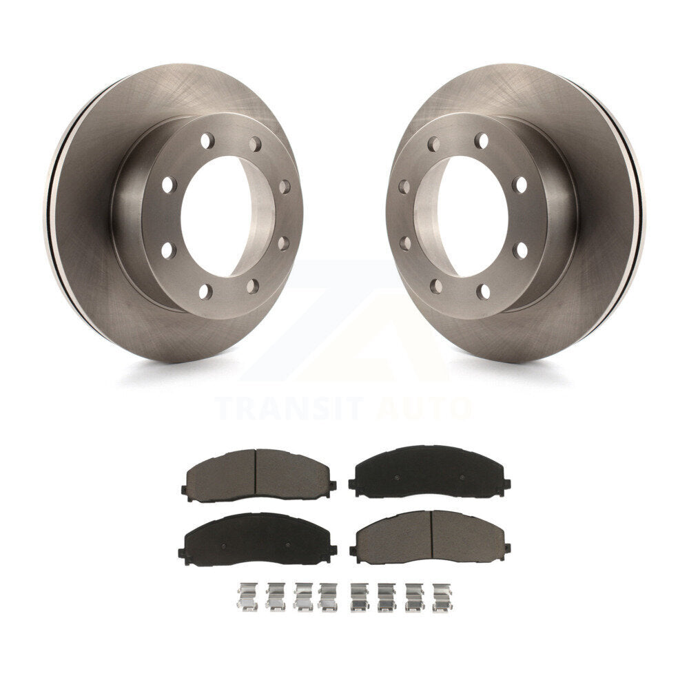 Front Disc Brake Rotors And Ceramic Pads Kit For 2013 Ford F-350 Super Duty 4WD