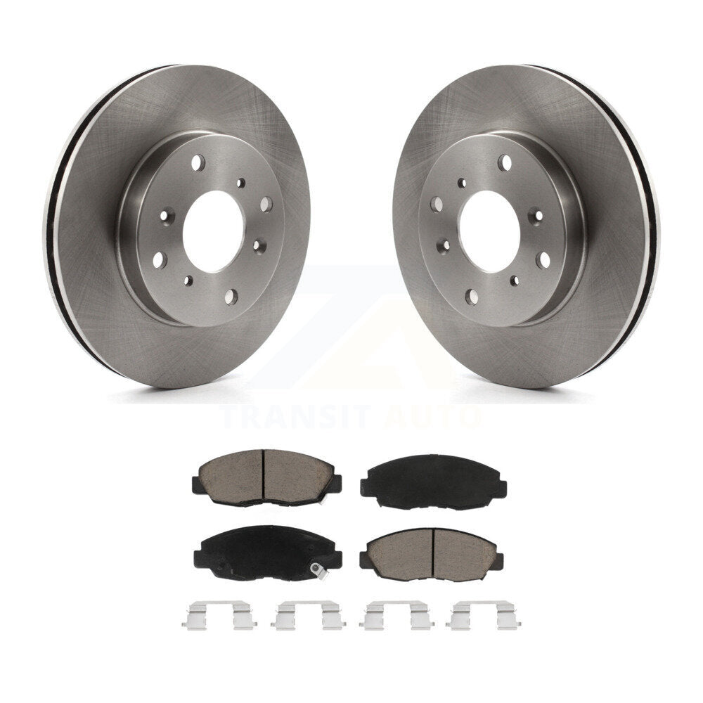 Front Disc Brake Rotors And Ceramic Pads Kit For Honda Accord Acura CL