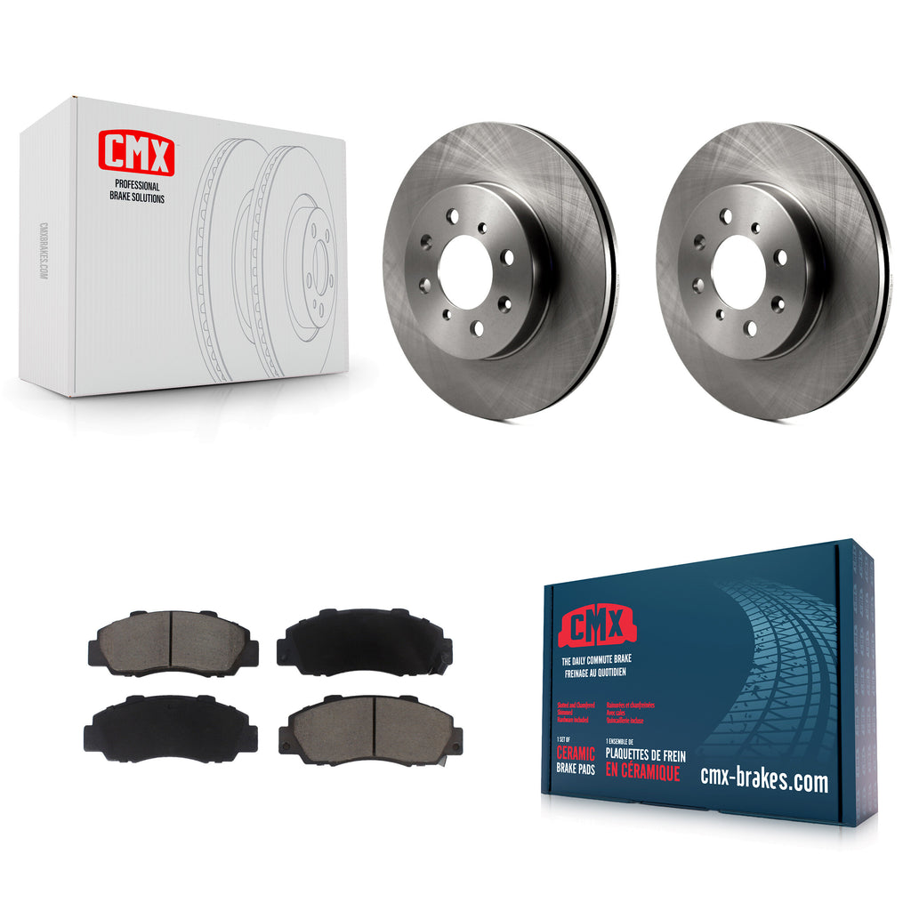 [Front] 1992-1993 Acura Integra GS-R Premium OE Brake Rotors & Ceramic Pads Kit For Max Braking