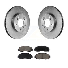 Charger l&#39;image dans la galerie, Front Brake Rotor &amp; Ceramic Pad Kit For Honda CR-V Acura Integra Prelude Odyssey