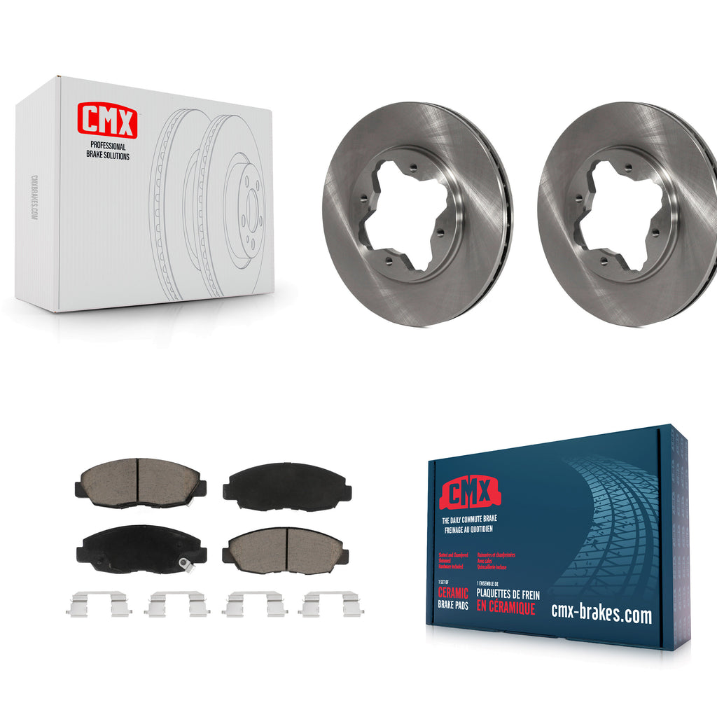 Front Disc Brake Rotors And Ceramic Pads Kit For Honda Accord Acura CL