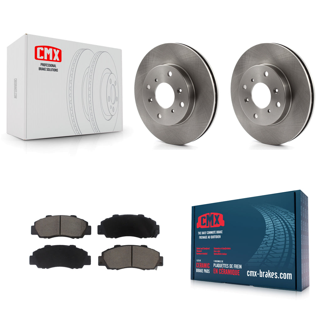 [Front] 1993-1994 Honda Prelude VTEC Premium OE Brake Rotors & Ceramic Pads Kit For Max Braking