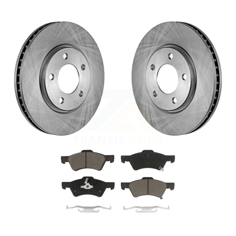 Front Disc Brake Rotor & Ceramic Pad Kit For Dodge Grand Caravan Chrysler Town