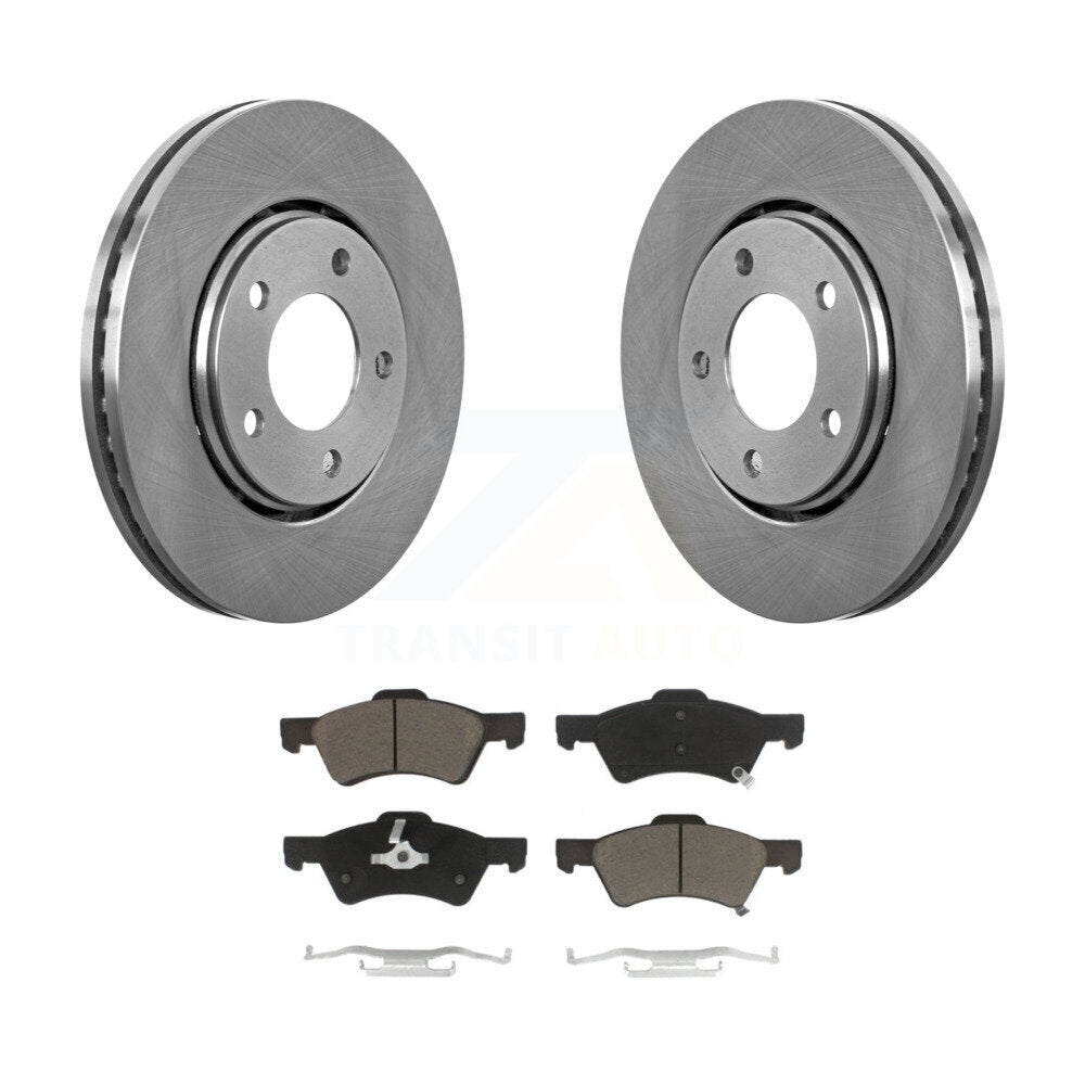 Front Disc Brake Rotors And Ceramic Pads Kit For Dodge Caravan Chrysler Voyager