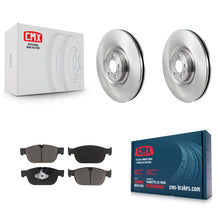 Charger l'image dans la galerie, Front Brake Rotor Ceramic Pad Kit For 16-19 Volvo XC90 With 366mm Diameter