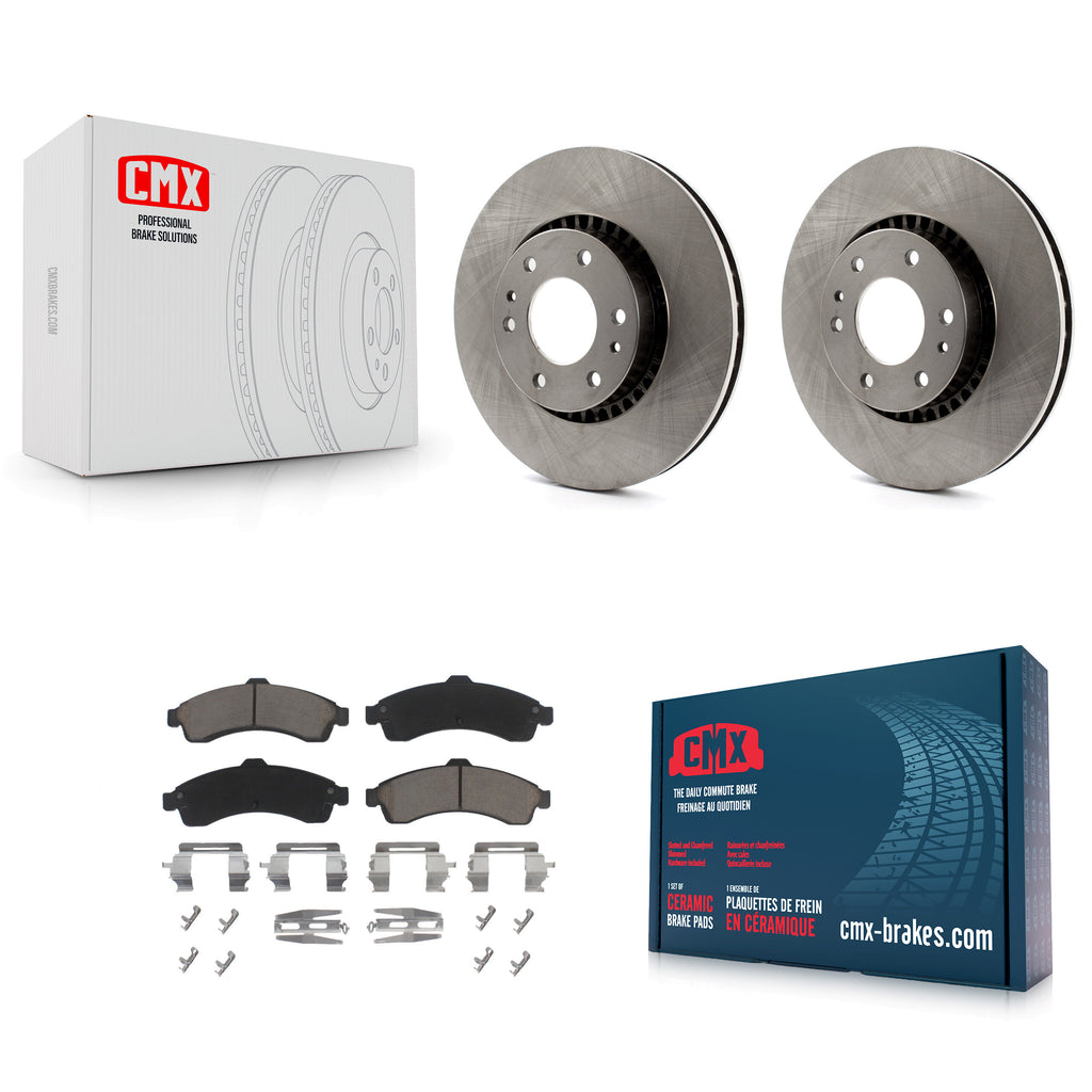 Front Brake Rotor Ceramic Pad Kit For Chevrolet Trailblazer GMC EXT Envoy XL XUV