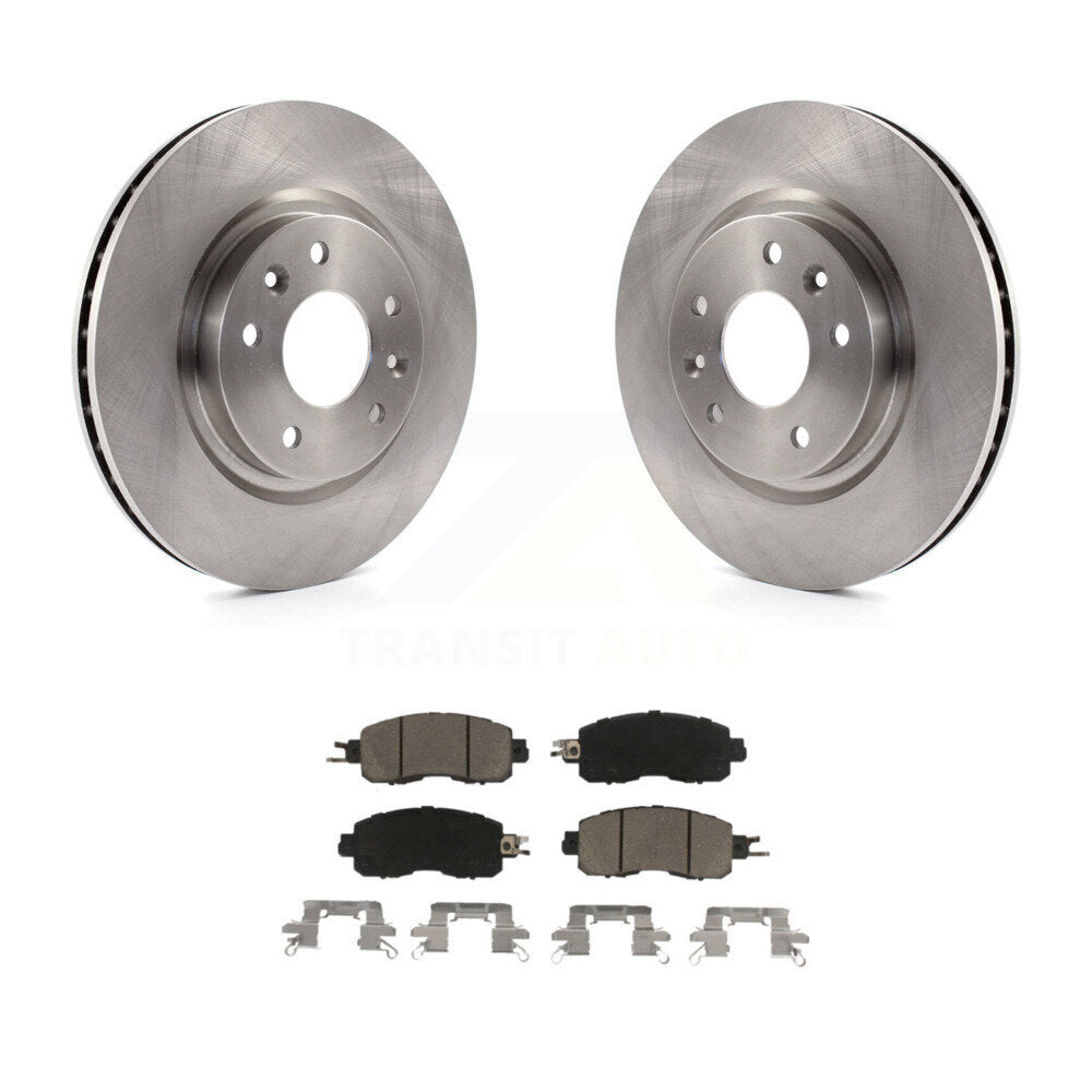 Front Disc Brake Rotors And Ceramic Pads Kit For Nissan LEAF