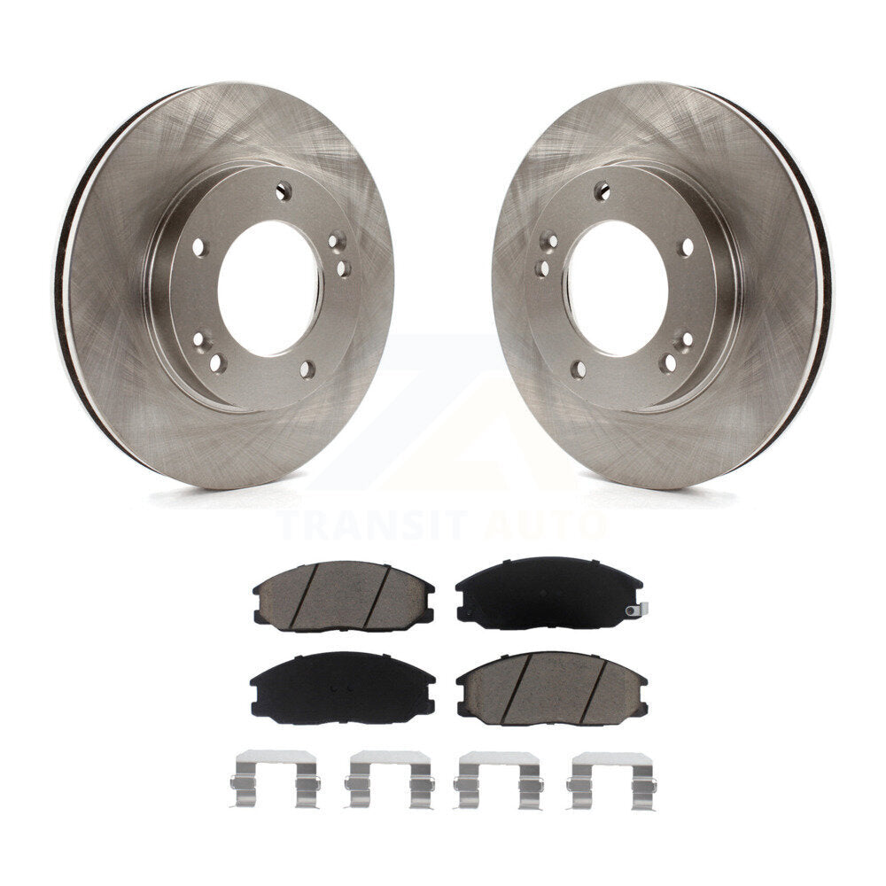 Front Disc Brake Rotors And Ceramic Pads Kit For 2003-2006 Kia Sorento