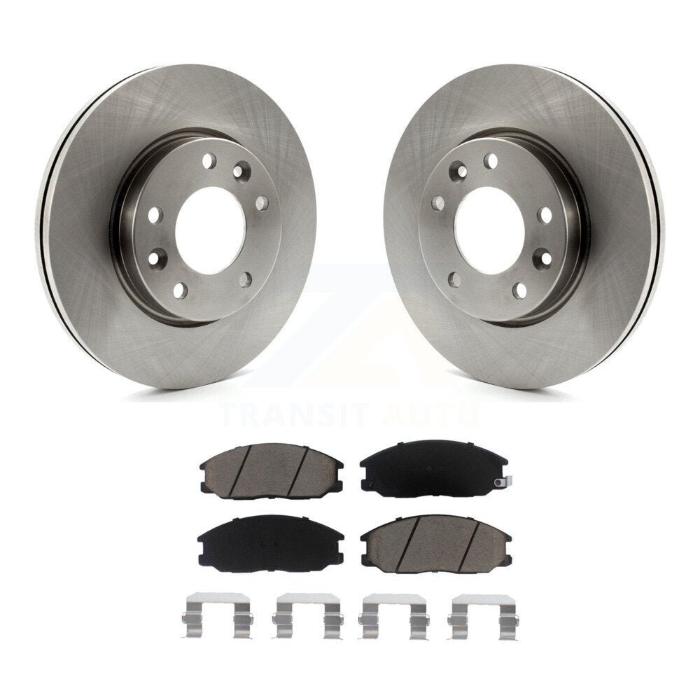 Front Disc Brake Rotors And Ceramic Pads Kit For Kia Sedona