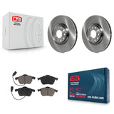 Front Brake Rotors Ceramic Pad Kit For Audi A6 Quattro With 320mm Diameter Rotor