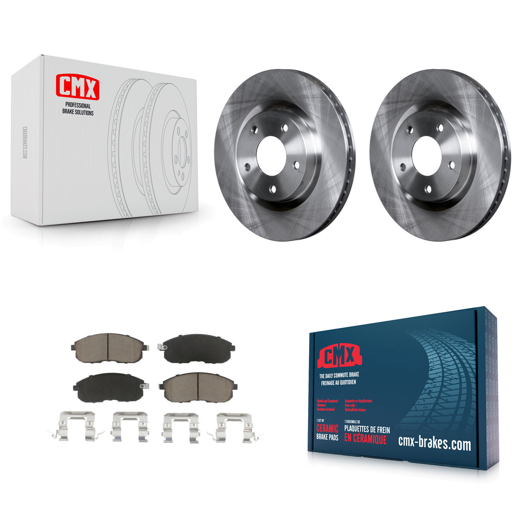 [Front] 2007-2012 Nissan Sentra SE-R Premium OE Brake Rotors & Ceramic Pads Kit For Max Braking