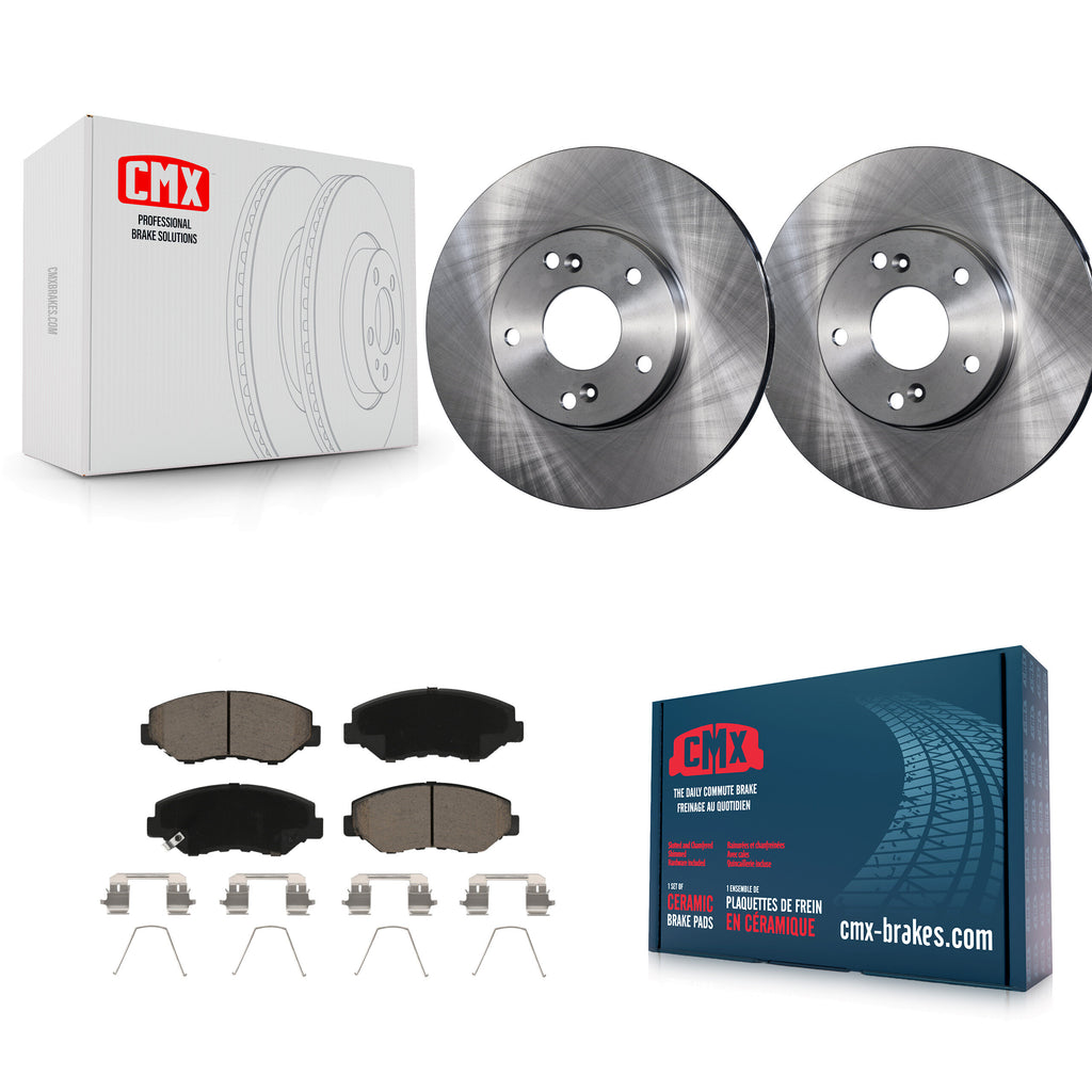 Front Brake Rotor & Ceramic Pad Kit For Honda Accord Civic Element Fit Acura ILX