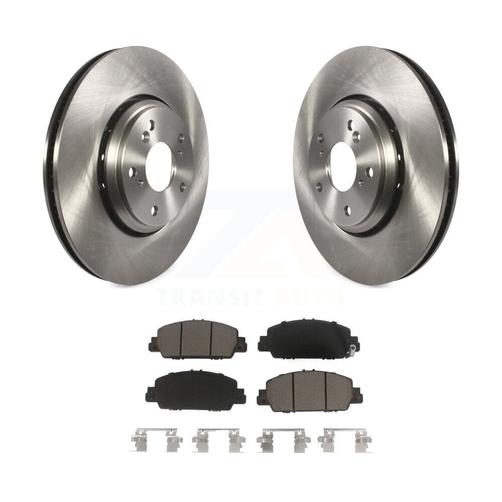 Front Disc Brake Rotors And Ceramic Pads Kit For Honda Accord