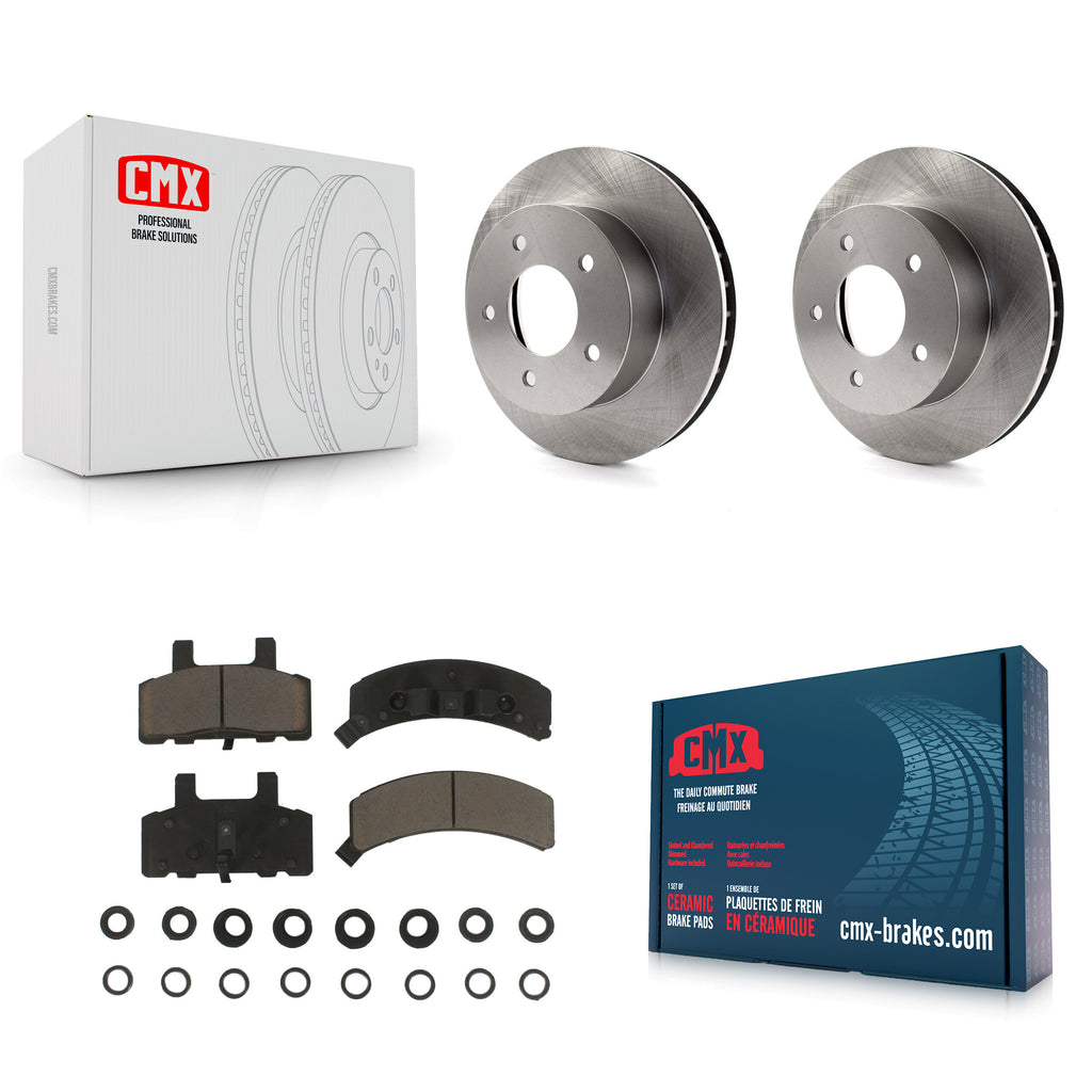 [Front] 1990-2002 Chevrolet Astro GMC Safari AWD Premium OE Brake Rotors & Ceramic Pads Kit For Max Braking