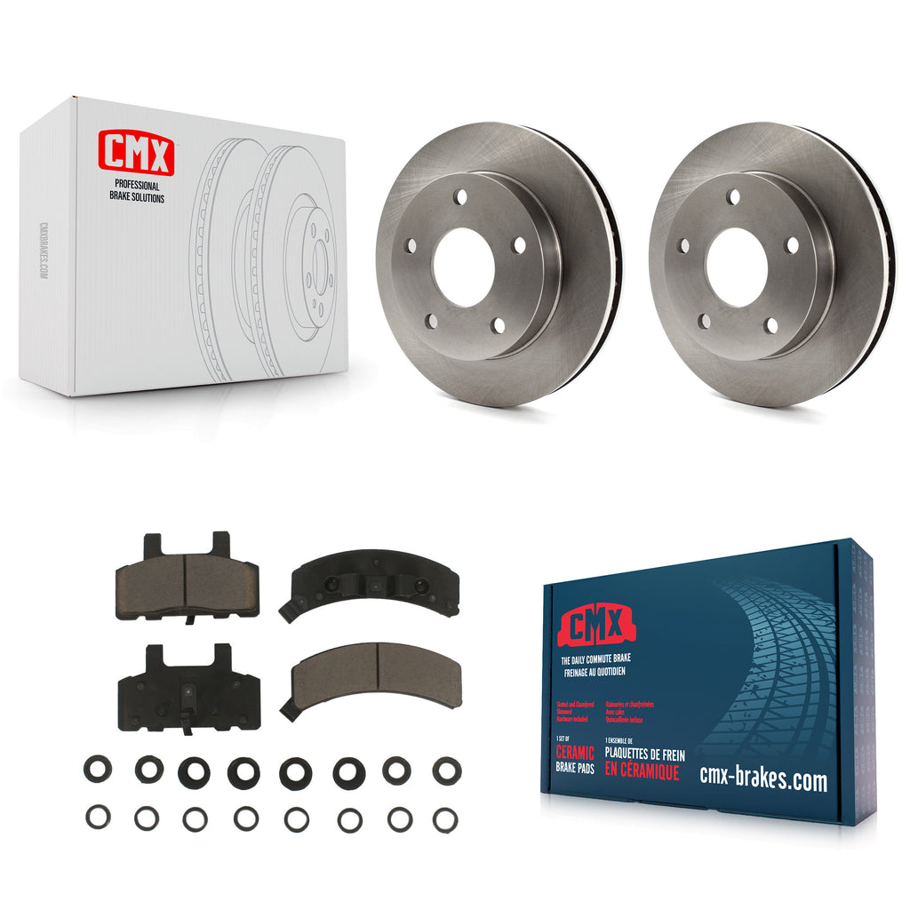 [Front] 1994-1999 Dodge Ram 1500 4WD Premium OE Brake Rotors & Ceramic Pads Kit For Max Braking