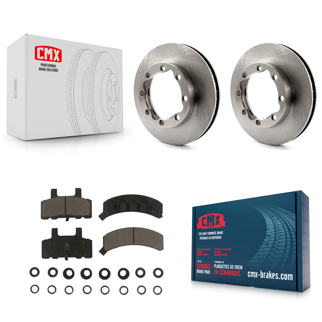 Front Disc Brake Rotors & Ceramic Pad Kit For K1500 Suburban GMC Chevrolet K2500