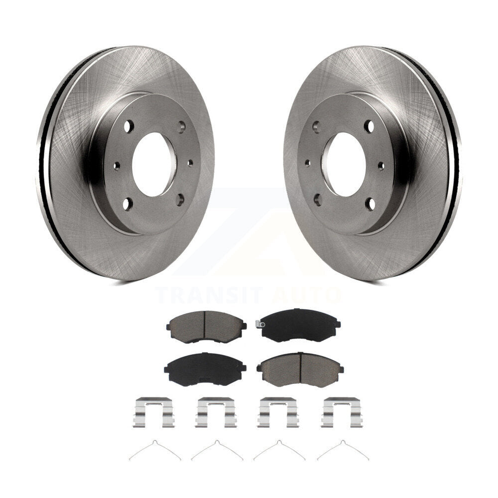 Front Disc Brake Rotors And Ceramic Pads Kit For Hyundai Elantra Tiburon Sonata