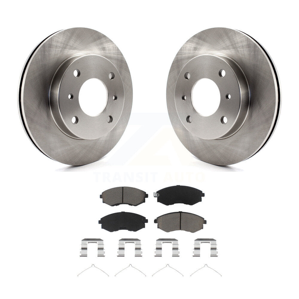 Front Disc Brake Rotors And Ceramic Pads Kit For INFINITI G20