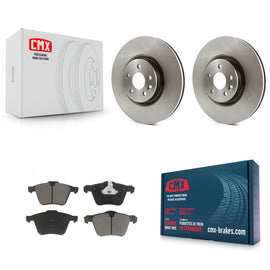 Front Disc Brake Rotors And Ceramic Pads Kit For Volvo S60 XC70 S80 V60 V70