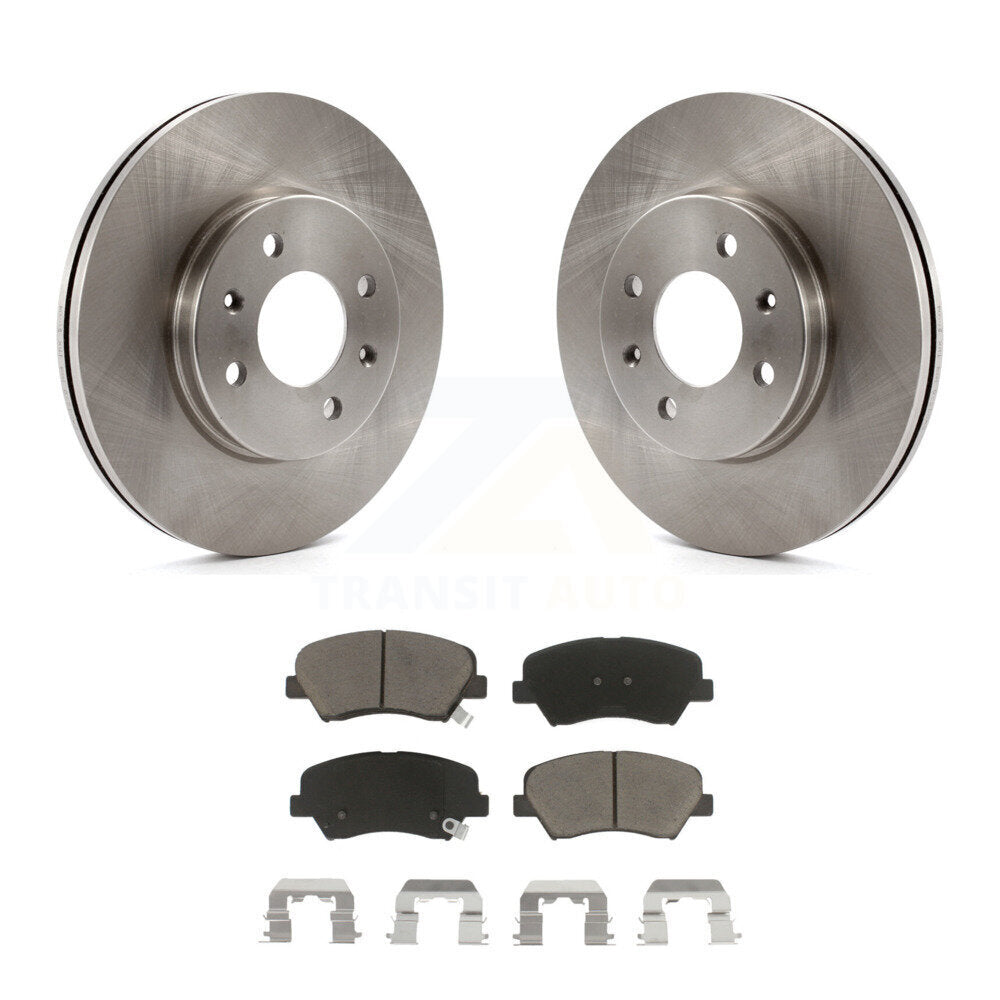 Front Disc Brake Rotors And Ceramic Pads Kit For Hyundai Accent Kia Rio