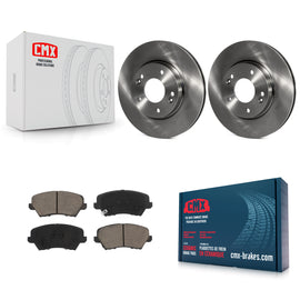 Front Brake Rotor Ceramic Pad Kit For Kia Forte Hyundai Veloster Elantra GT Koup