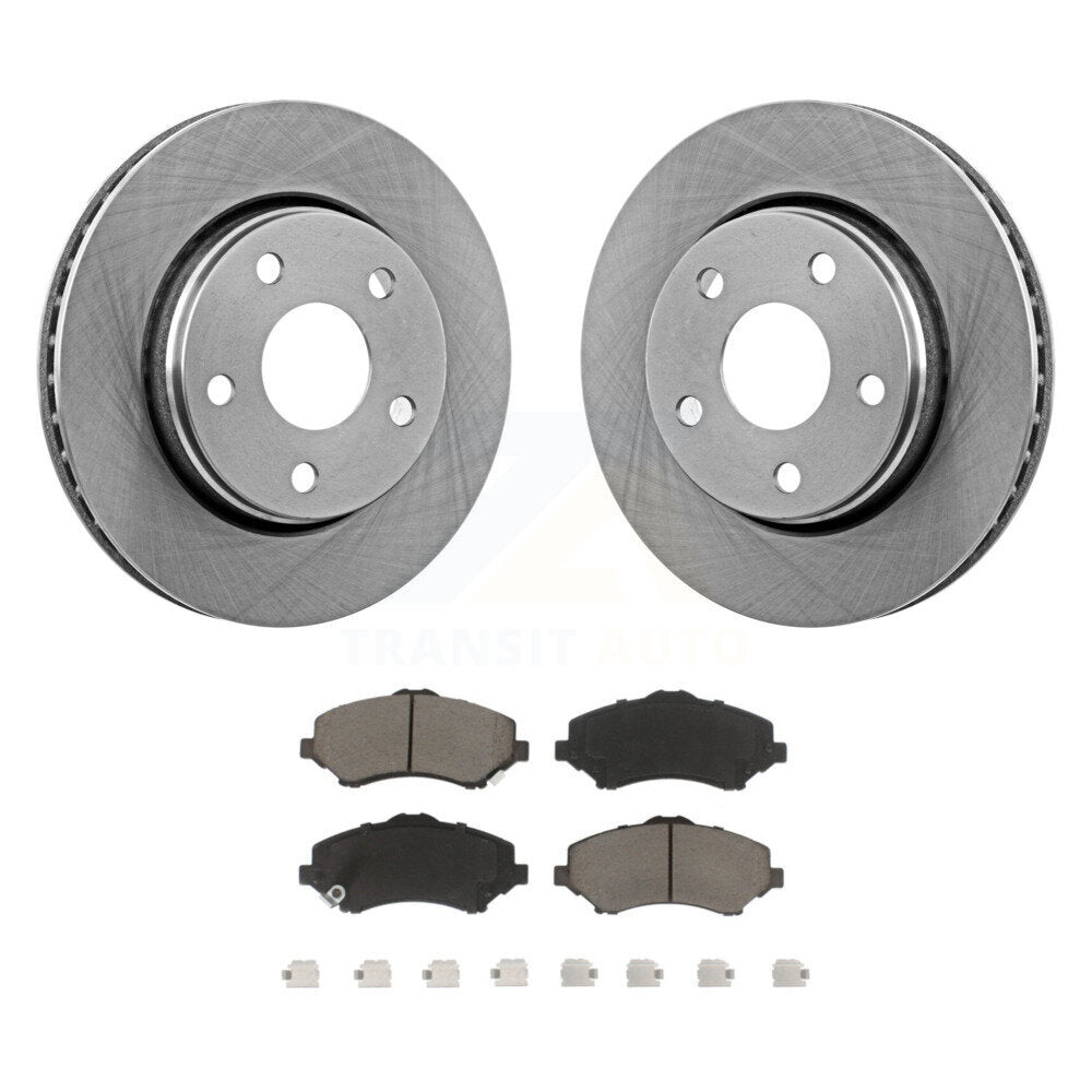 Front Disc Brake Rotors And Ceramic Pads Kit For Jeep Wrangler JK