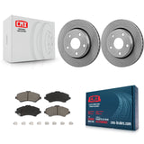 Front Disc Brake Rotors And Ceramic Pads Kit For Jeep Wrangler JK