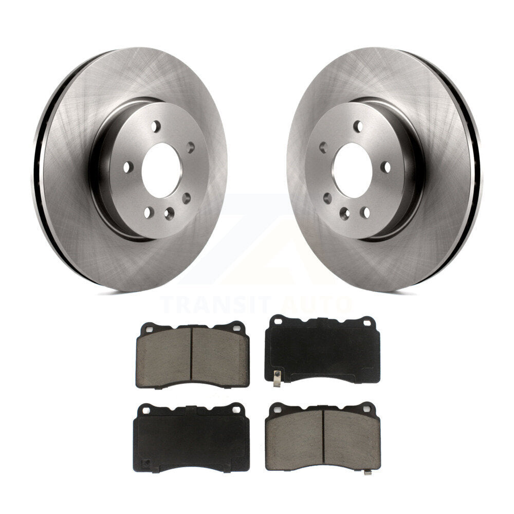 Front Disc Brake Rotors And Ceramic Pads Kit For Cadillac ATS