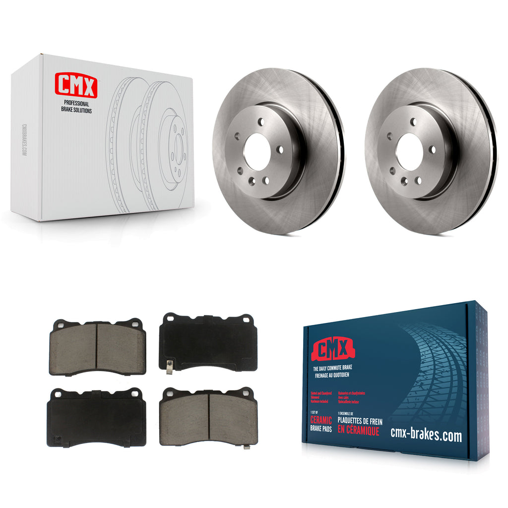 Front Disc Brake Rotors And Ceramic Pads Kit For Cadillac ATS